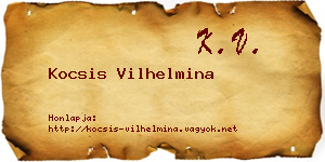 Kocsis Vilhelmina névjegykártya
