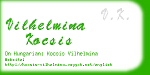 vilhelmina kocsis business card